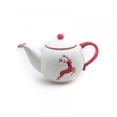 Gmundner Keramik Gmundner Keramik Bordeauxroter Hirsch Teekanne glatt 0,5 L / h: 12 cm Керамический заварочный чайник Gmundner Bordeaux Red Deer гладкий 0,5 л / высота: 12 см