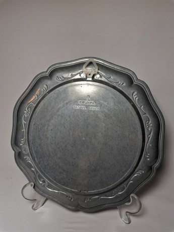 Koziol, Декоративная Тарелка-панно "Берлин" с трехмерным изображением достопримечательностей Берлина, металл, 22см, Германия 1980г