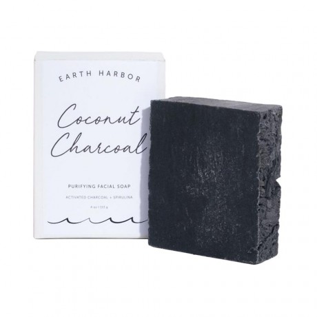 Earth Harbor Coconut Charcoal Purifying Facial Soap  Очищающее мыло для лица с кокосовым углем