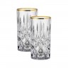 Nachtmann Noblesse Gold Longdrink Glas Set, Нахтман Ноблесс Голд Набор стаканов для коктейлей, 375 мл, 2 шт