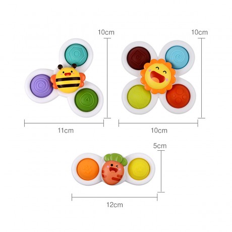 Vicabo Saugnapf Fidget Spinner Pop It Sensorik Spielzeug Badewannenspielzeug Geschicklichkeitsspiele fur Kinder Присоска Fidget Spinner Pop It Сенсорная игрушка Игрушки для ванны Игры на ловкость для детей