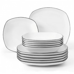 Seltmann Weiden Seltmann Weiden Lido Black Line Speise-Set eckig 12-tlg. Seltmann Weiden Lido Black Line Сервиз квадратный, 12 предм.