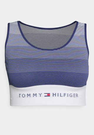 Tommy Hilfiger UNLINED BRALETTE CURVE Bustier twilight indigo БЮСТГАЛЬТЕР CURVE БЕЗ ПОДКЛАДКИ Бюстье сумеречный индиго