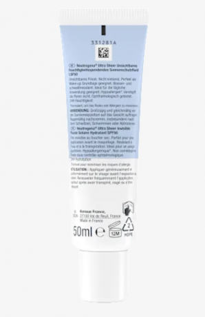 Neutrogena Sonnenfluid Gesicht, ultra sheer feuchtigkeitsspendend LSF 50, Ультраувлажняющий солнцезащитный флюид для лица, SPF 50, 50 мл