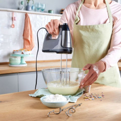 Ambiano Ambiano Handmixer Handmixer 300 Watt Ruhrbesen + Knethaken 6 Geschwindigkeitsstufen, 300 W Grau Ручной миксер Ambiano Ручной миксер Венчик 300 Вт + крюк для теста 6 уровней скорости, 300 Вт