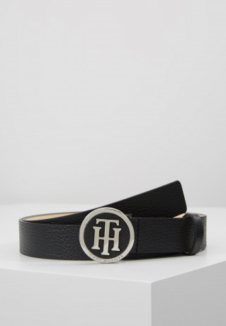 Tommy Hilfiger ROUND BUCKLE BELT Belt black РЕМЕНЬ С КРУГЛОЙ ПРЯЖКОЙ Ремень черный