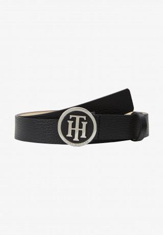 Tommy Hilfiger ROUND BUCKLE BELT Belt black РЕМЕНЬ С КРУГЛОЙ ПРЯЖКОЙ Ремень черный