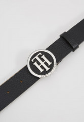 Tommy Hilfiger ROUND BUCKLE BELT Belt black РЕМЕНЬ С КРУГЛОЙ ПРЯЖКОЙ Ремень черный