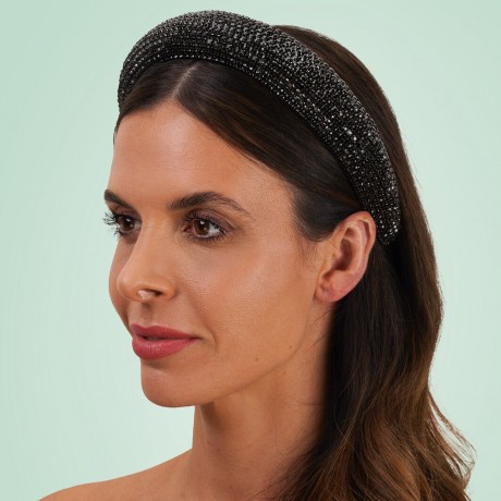 Filippa Firenze Bagatelle Babe Funkelnder Kristall Haarreif Schwarz Bagatelle Babe повязка на голову со сверкающими кристаллами