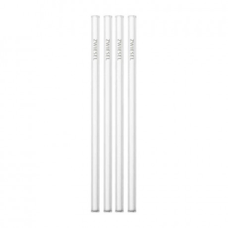 Schott Zwiesel Schott Zwiesel Glastrinkhalme Trinkhalm Glas Set 4-tlg. mit Reinigungsburste l: 21 cm / d: 9 mm Стеклянные соломинки для питья Schott Zwiesel, набор из 4 предметов. с чистящей щеткой Д: 21 см / Г: 9 мм