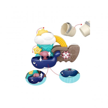 Debuy Kinder Bad Badespielzeug Boot spielen Wasser spritzen Wal batterielos Baby Eltern-Kind-Interaktion Sommer Schwimmen Badespielzeug fur das Badezimmer Детские игрушки для ванной