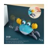 frler frler Krabbelnde Krabbe Baby Spielzeug mit Musik und LED-Leuchten Krabbelspielzeug fur Kinder frler Ползучий краб