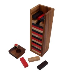 ROMBOL Wackelturm aus edlem Holz fur tollen Spielspass Шатающаяся башня из ценных пород дерева для отличного развлечения