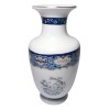 Japan porcelain, Винтажная Ваза "Цветы и птицы" в сине-голубых тонах с позолотой, Раритет, японский фарфор, 22см, Япония 1970г.