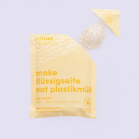 FUTURE STORIES Vorteilskit 3er Set Flussigseifen Pulver Hafermilch & No-Honey inkl. Pumpspender  Набор Advantage Kit из 3 жидких мыльных порошков с овсяным молоком и без меда, включая помпу-дозатор