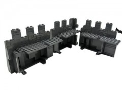 LEGO LEGO MOC Ritter Burg Schloss Mauer 2 Mauerteile und 1 Eckteil - dunkelgrau - 133 Teile LEGO MOC Knight Castle Wall 2 части стены и 1 угловая часть - темно-серый - 133 детали