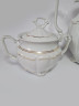 Walbrzych Poland Белый фарфоровый чайный набор с позолотой: чайник, сахарница, молочник, Польша, 1960-70гг.