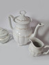Walbrzych Poland Белый фарфоровый чайный набор с позолотой: чайник, сахарница, молочник, Польша, 1960-70гг.