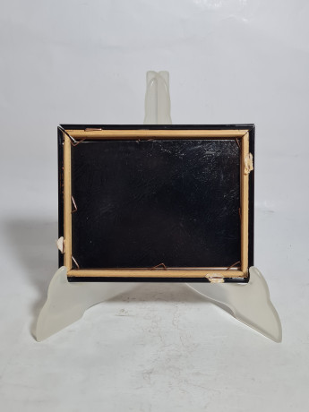 Картина винтажная Martocell "Осенняя прогулка в лесу", в раме, 15 х 12 см, Германия, 1980-90гг.