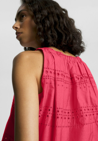 Tommy Hilfiger BRODERIE ANGLAISE POPLIN REGULAR FIT  Blouse bright cerise pink BRODERIE ANGLAISE POPLIN REGULAR FIT Блузка ярко-вишнево-розовый