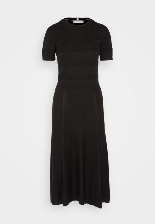 Tommy Hilfiger REFINE FLARE DRESS Jumper dress black REFINE FLARE DRESS Платье-джемпер черный