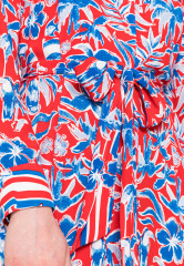 Tommy Hilfiger SCARF KNEE DRESS Shirt dress island scarf red ПЛАТЬЕ С ШАРФОМ Платье-рубашка исландский шарф красный