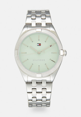 Tommy Hilfiger CASE DIAL BRACELET Watch silver-coloured/green БРАСЛЕТ CASE DIAL Часы серебристый/зеленый