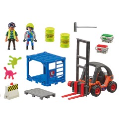 PLAYMOBIL 2er Set: 70771 LKW mit Anhanger + 70772 Gabelstapler mit Fracht Набор из 2-х частей: грузовик 70771 с прицепом + вилочный погрузчик 70772 с грузом