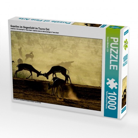 CALVENDO Puzzle CALVENDO Puzzle Gazellen im Gegenlicht im Tsavo Ost Пазл CALVENDO Puzzle Газели на фоне света в Цаво Восток