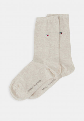 Tommy Hilfiger WOMEN CASUAL 2 PACK Socks light beige melange ЖЕНСКАЯ ПОВСЕДНЕВНАЯ 2 НАБОР Носки светло-бежевый меланж