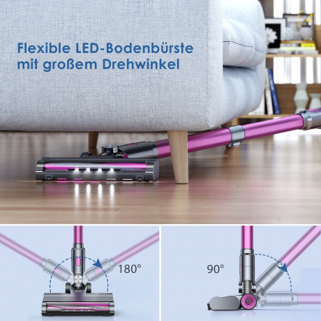 oyajia oyajia Akku-Hand-und Stielstaubsauger Smart 6 in 1 Kabellos Akkusauger 25,9V Ladestation  Halterung 2-in-1, 265,00 W, beutellos, 25kPA mit 50 Min. Laufzeit fur Hartboden, Teppich, Tierhaare Grun Беспроводной ручной и стержневой пылесос oyajia Беспр