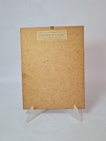 Картина винтажная "Богородица", дерево, ручная роспись, 21 x 27,5 см, Германия, 1960-70гг.