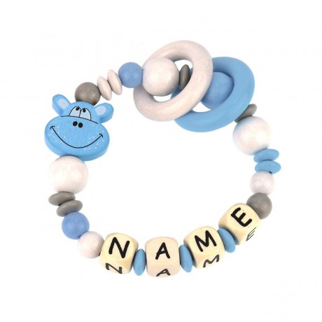 elefantasie Greifling Hippo personalisiert mit Namen Игрушка для захвата бегемота