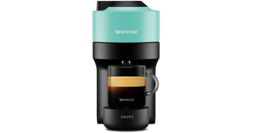 Krups Krups Nespresso Vertuo Pop Aqua Mint XN9204, Kapselmaschine schwarz/mint  schwarz, mint Krups Nespresso Vertuo Pop Aqua Mint XN9204, капсульная машина черный/мятный