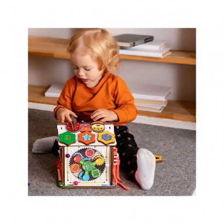 Montessori® Busyhouse mit Beleuchtung kompakt Бизихаус с освещением компактный