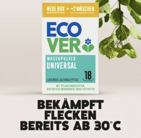 ecover Vollwaschmittel universal Pulver, 18 Wl Cтиральный порошок  Универсальное 1,35kg, 18 загрузок