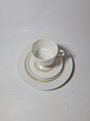 Rosenthal Bavaria, дизайнер Tapio Wirkkala Элегантное винтажное трио с золотым узором, Германия, 1960-70гг.