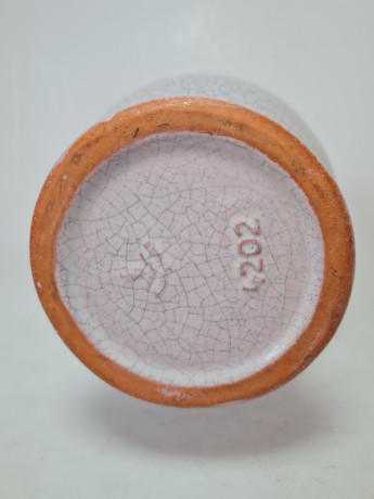 Karlsruhe Majolika Ваза кракле в бело-серых тонах, 23 x 10см, Испания, 1970-80гг.