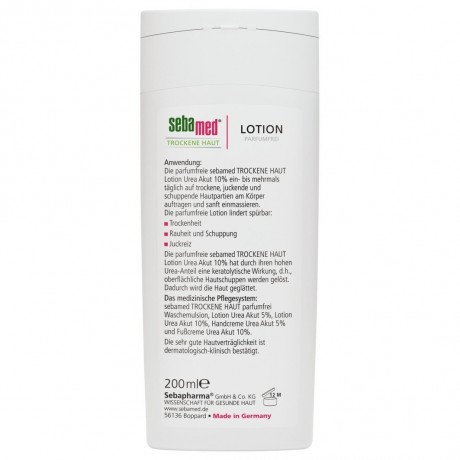 sebamed Trockene Haut Lotion Urea Akut 10 % parfumfrei Лосьон для сухой кожи с мочевиной острый 10% без запаха