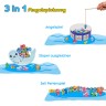 Arkmiido Holz Angelspiel mit 18 magnetische Fische Деревянная рыбалка с 18 магнитными рыбками