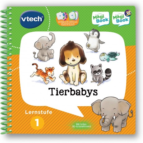 Vtech MagiBook-Lernbuch-Bundle: 3 Bucher der Lernstufe 1 (Tierbabys 3D Комплект учебных книг MagiBook: 3 книги уровня 1 (дети животных 3D