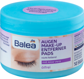 Balea (Балеа) Подушечки для снятия тонального крема для глаз без масла, 50 шт