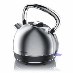 Arendo Arendo Wasserkocher, 1,7 l, 2200 W, Edelstahl Retro Style Vintage, Uberhitzung Trockenkochschutz, silber Чайник Arendo, 1,7 л, 2200 Вт, нержавеющая сталь, винтажный ретро-стиль, защита от перегрева, защита от выкипания, серебристый