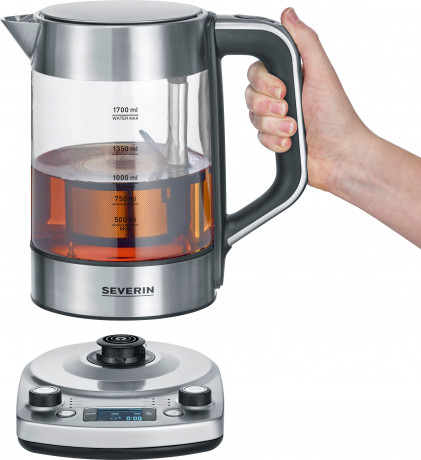 Severin Severin Wasser-/Teekocher WK 3422, 3000 W, Temperaturstufen von 40°C – 100°C in 5°C-Schritten wahlbar  Чайник/чайник Severin WK 3422, 3000 Вт, уровень температуры от 40°C до 100°C, выбираемый с шагом 5°C.