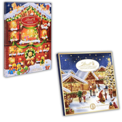 SET Lindt Teddy 128g + Lindt Weihnachtsmarkt 115g Adventskalenders НАБОР Адвент-календарей Lindt 2025: "Teddy", 24 сладких сюрприза, 128грамм + "Рождественская ярмарка", 24 конфеты, 19см х 19см, 115 грамм