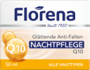 Florena night cream, Ночной крем для лица против морщин Q10, 50 мл