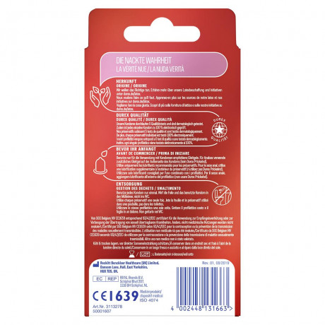 Durex Durex Gefuhlsecht Ultra Kondome  Безопасные ультра презервативы Durex