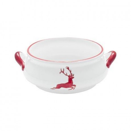 Gmundner Keramik Gmundner Keramik Rubinroter Hirsch Suppenschale 0,37 L / h: 5,9 cm Керамическая суповая миска Gmundner Ruby Red Deer 0,37 л / высота: 5,9 см