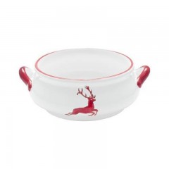 Gmundner Keramik Gmundner Keramik Rubinroter Hirsch Suppenschale 0,37 L / h: 5,9 cm Керамическая суповая миска Gmundner Ruby Red Deer 0,37 л / высота: 5,9 см