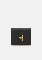 Tommy Hilfiger SMALL FLAP WALLET Wallet black МАЛЕНЬКИЙ КОШЕЛЕК С КЛАПАНОМ Бумажник черный